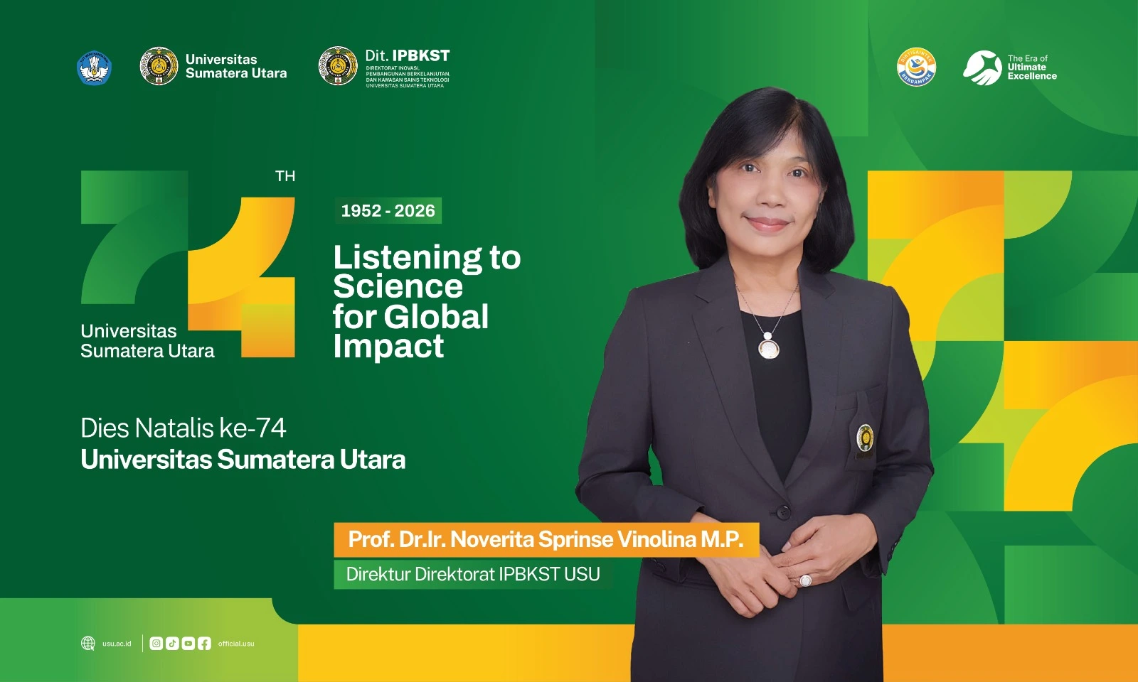 Selamat Dies Natalis ke-74 Universitas Sumatera Utara